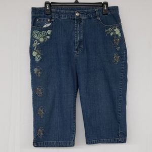 Shyger Embroidered Floral Shorts